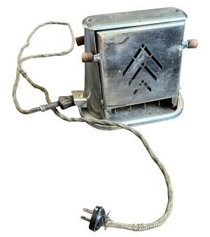 Vintage 1940s Samson 5053 Chrome 2-Slice Toaster Toronto Canada Prop AS IS